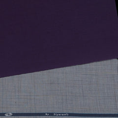 Pant Shirt Combo Pack Siyaram Silver Pant, Plain Poly Cotton Plum Purple Shirt Fabric