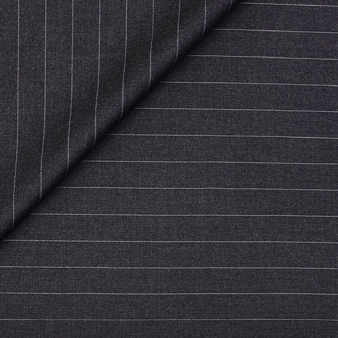 Canetti Italy Luxury 2Ply TR Broad Stripes Suiting Fabric Colour Blured Purple