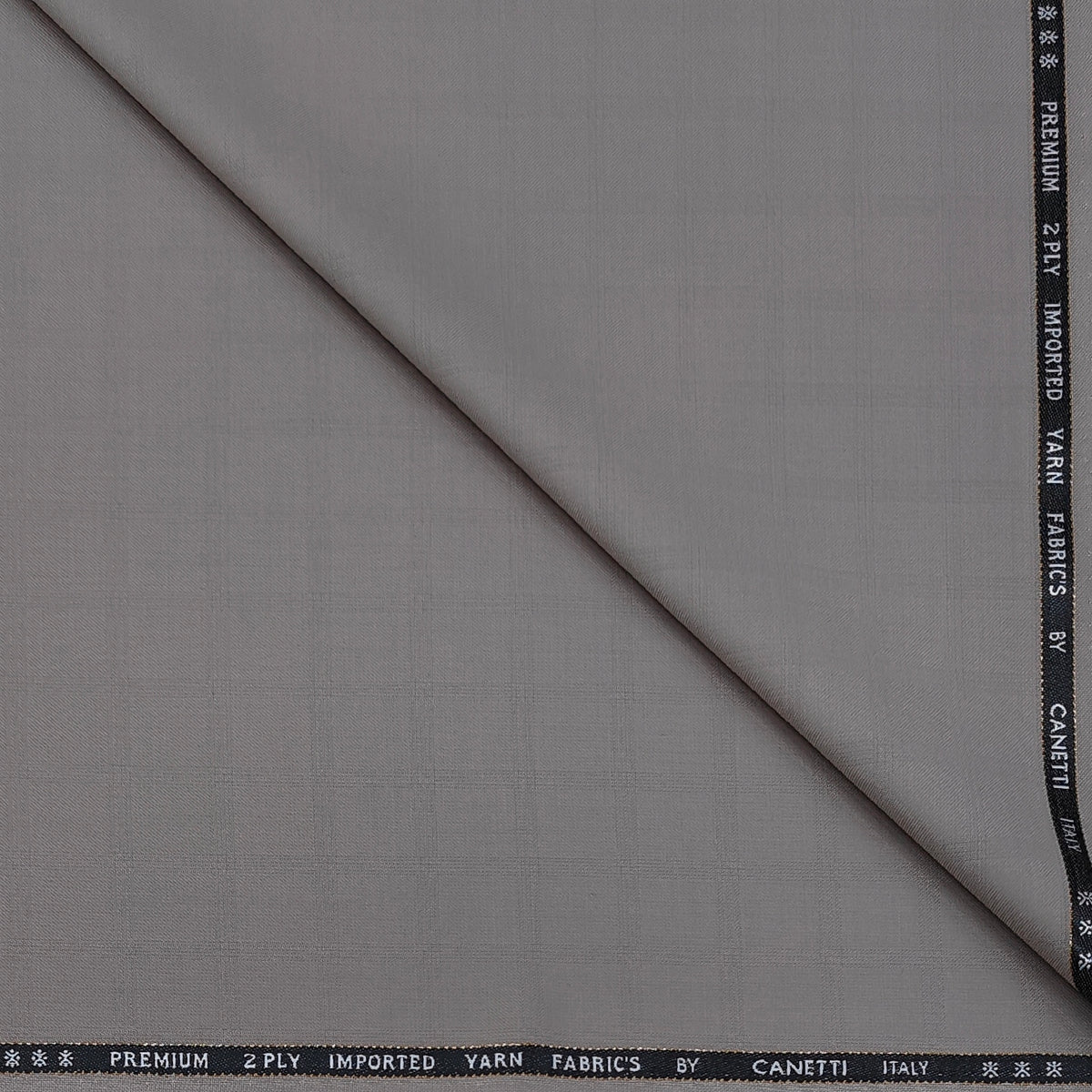Canetti Italy Luxury 2Ply TR Check Suiting Fabric Colour Blanched Brown