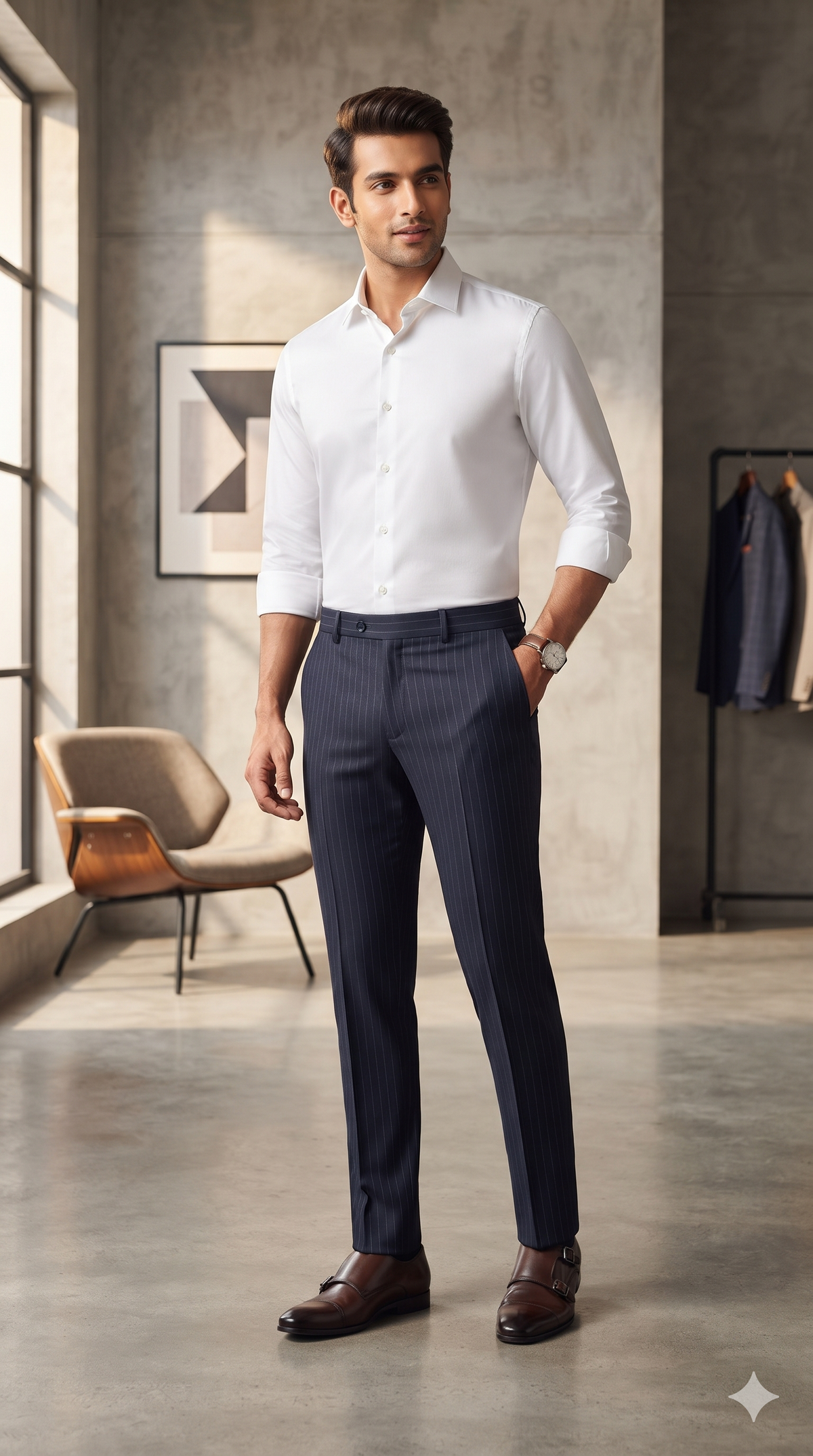 Trouser Fabric Raymond 4Way Stretchable Premium Lining Color Dark Midnight Blue