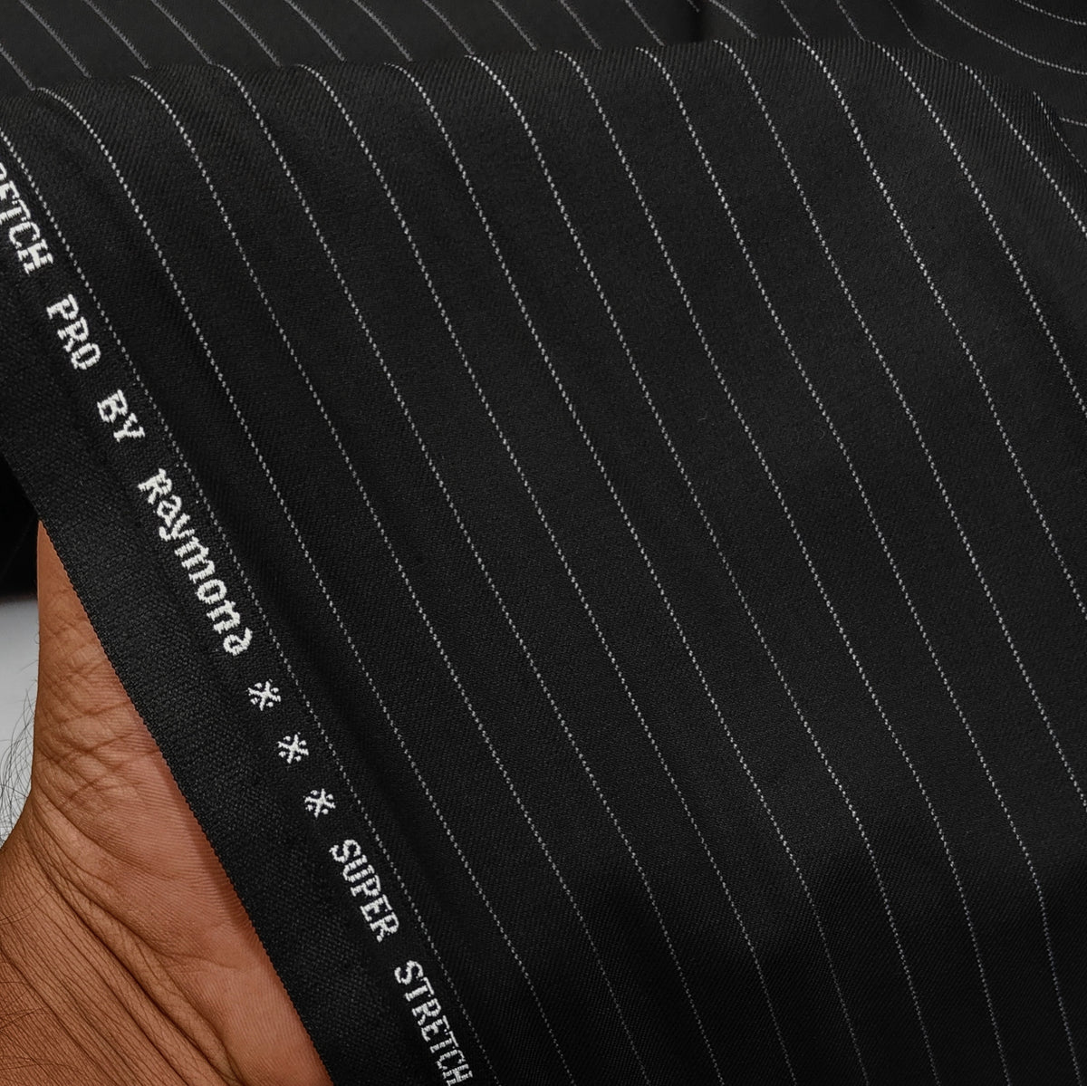 Trouser Fabric Raymond 4Way Stretchable Premium Lining Color Black