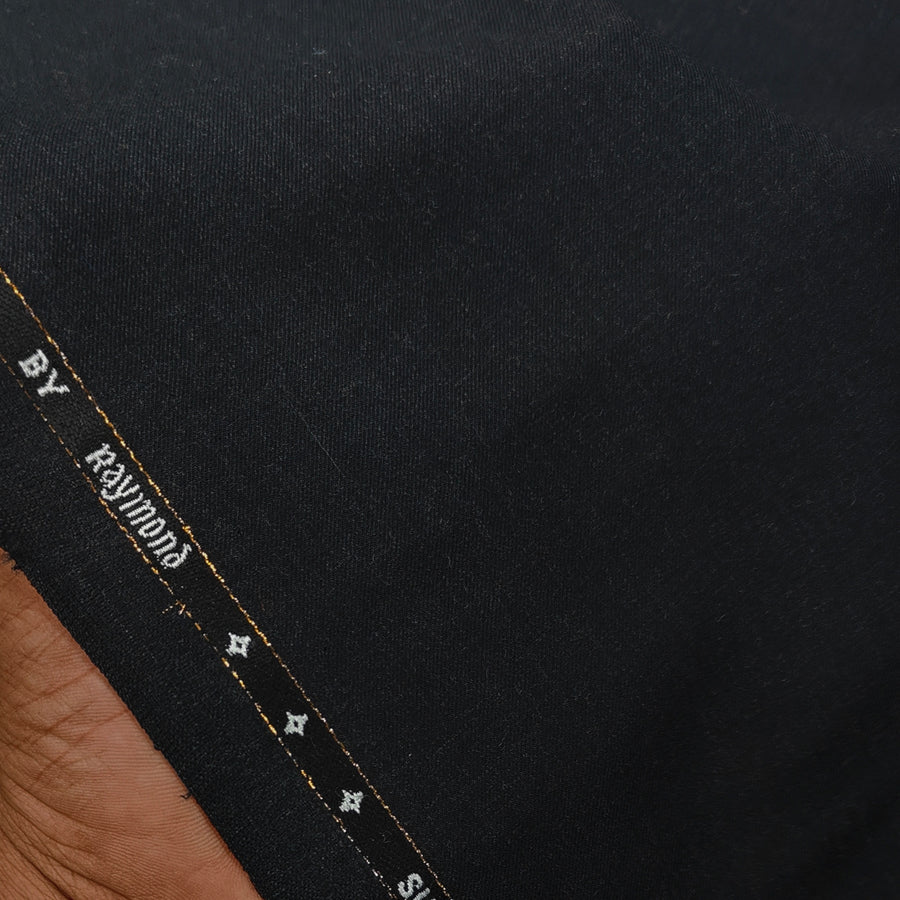 Raymond Exotic Premium Super 130s Count 70% wool Plain Suiting Fabric Colour Blackish Grey