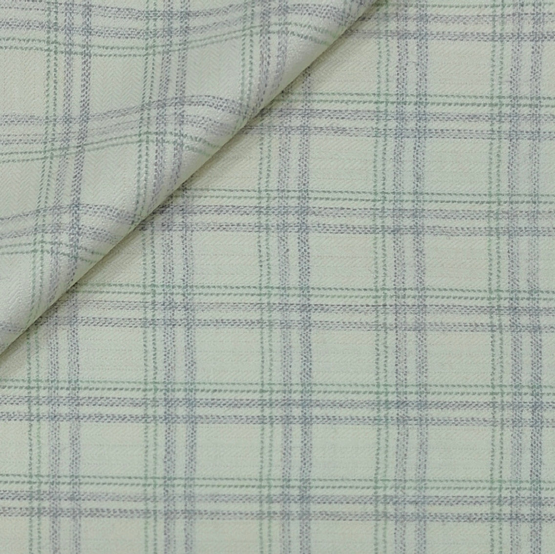 Tweed Blazer Fabric OCM Premium Wool Blended Broad Check Colour Lime Cream