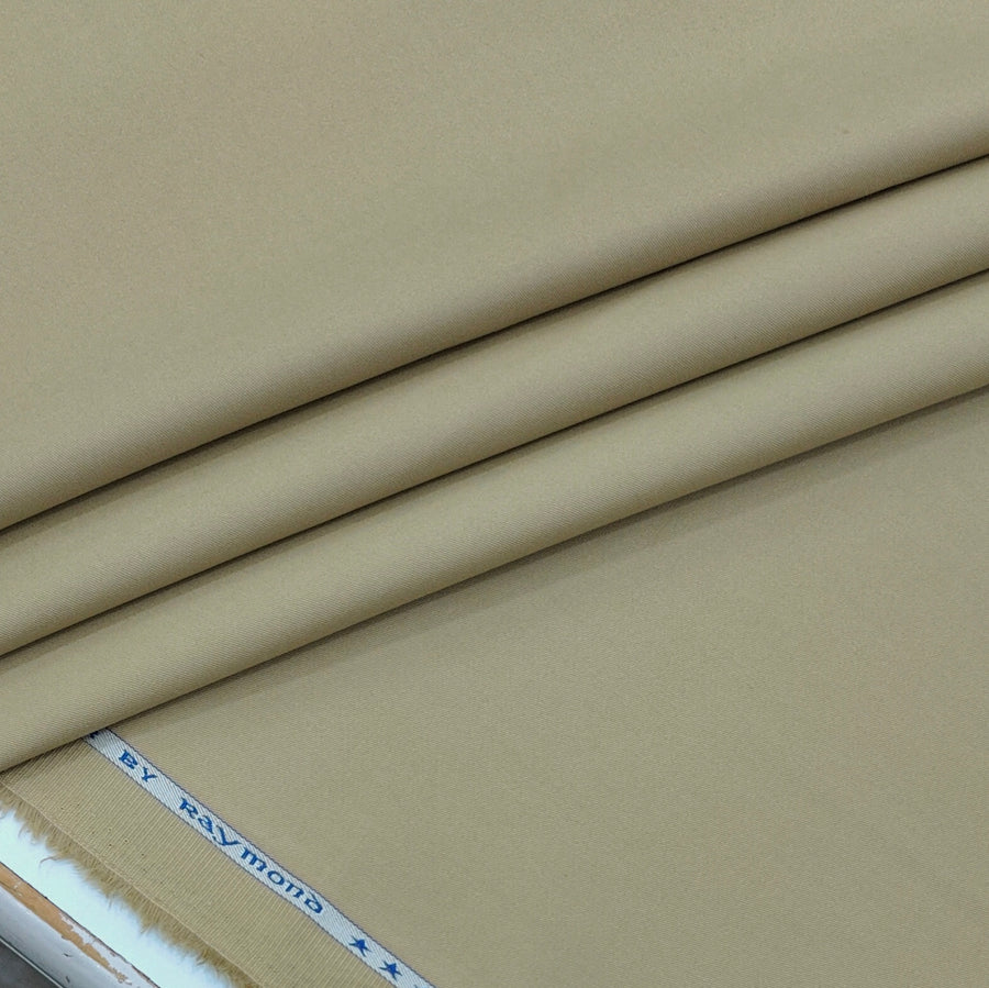 Trouser Fabric Raymond Pure Cotton Stretchable Color Sand Brown