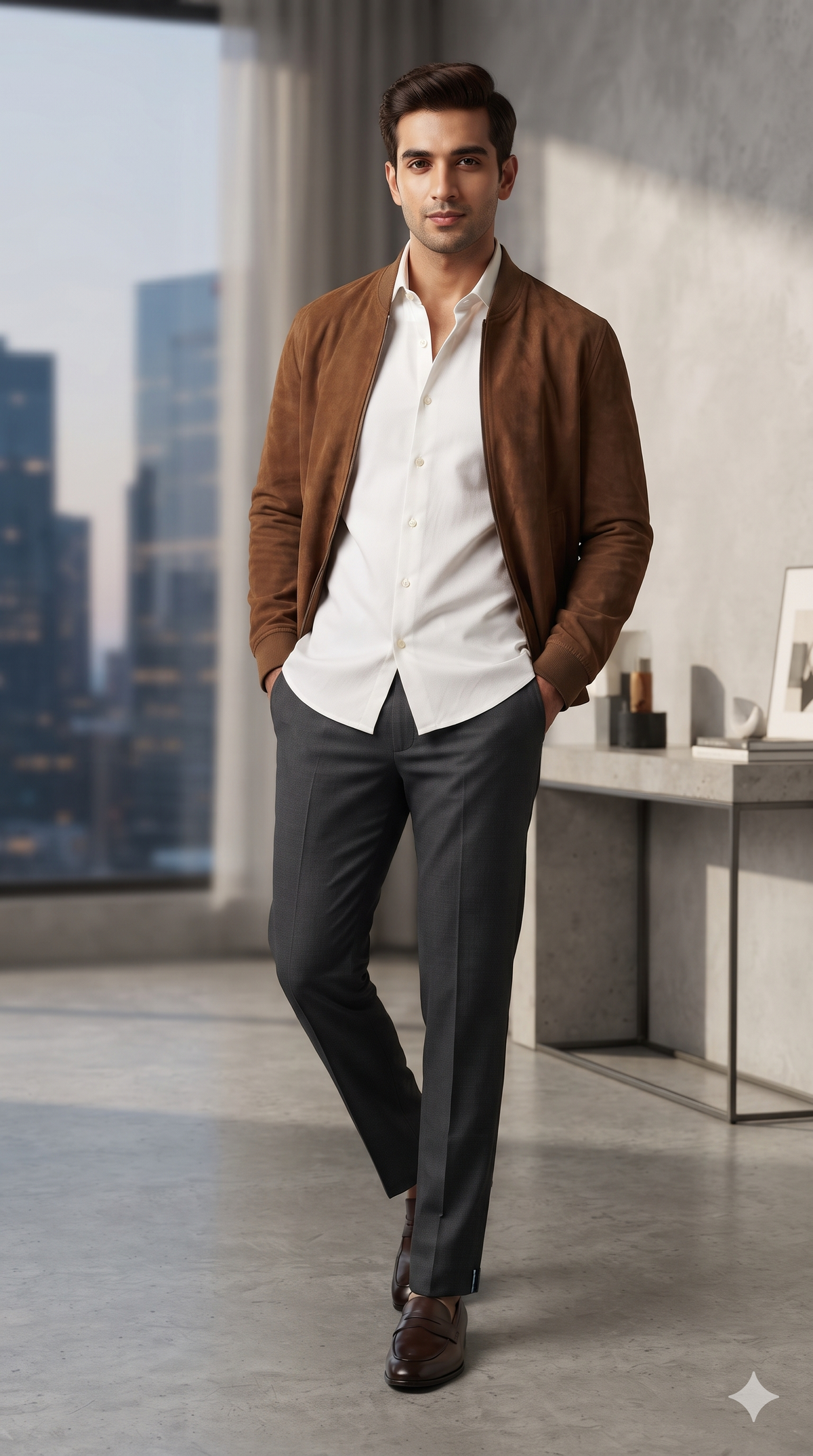 Trouser Fabric Raymond Pure Cotton Stretchable Color Davys Grey