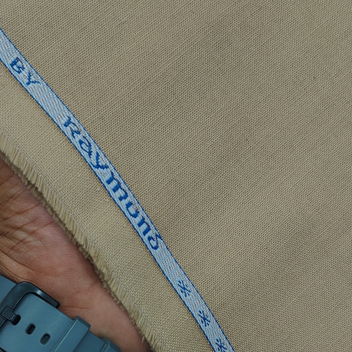 Trouser Fabric Raymond Pure Cotton With Linen Look Stretchable Color Chamomile Brown