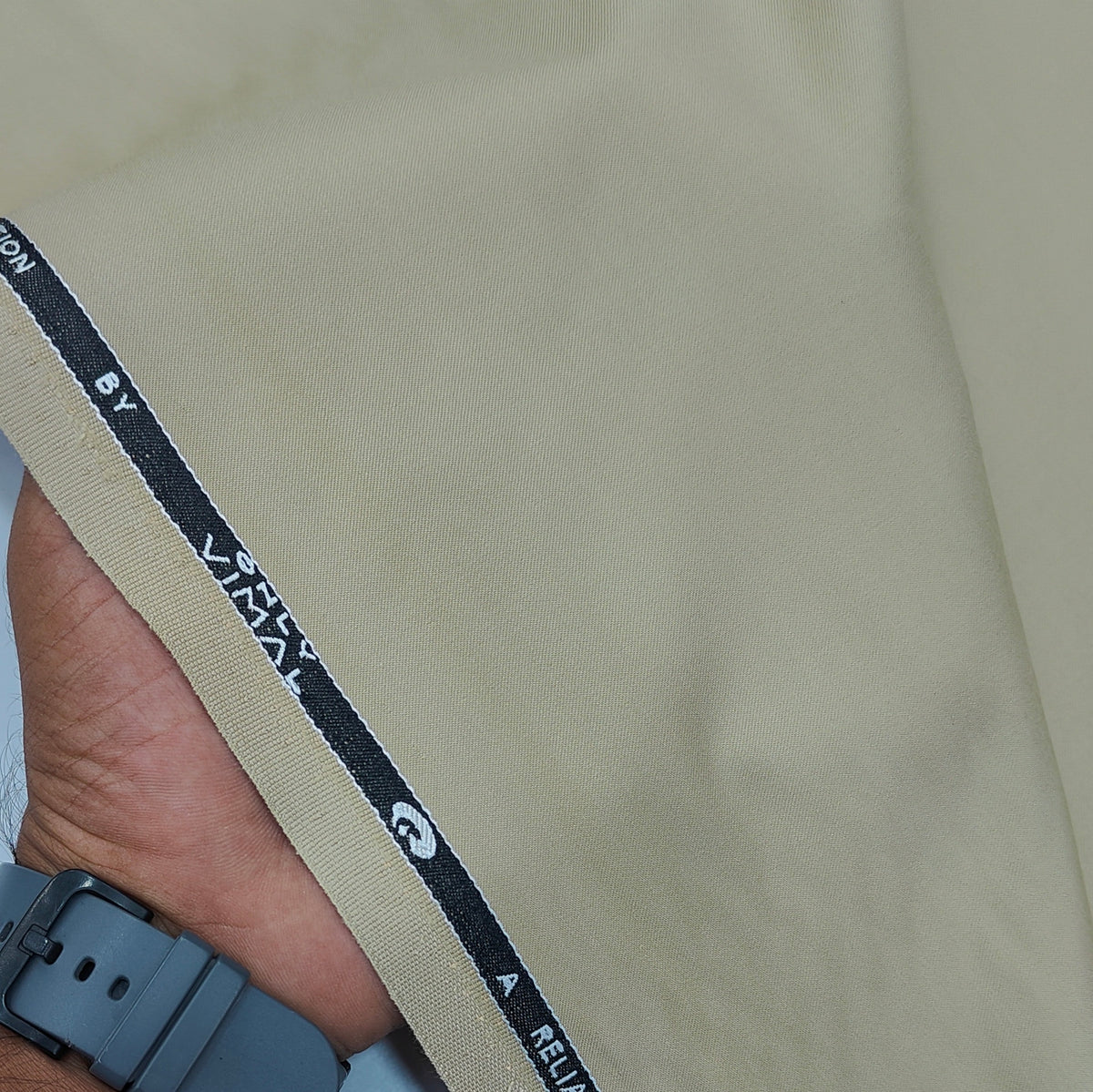 Trouser Fabric Vimal Luxury TR Plain Colour Light Brown