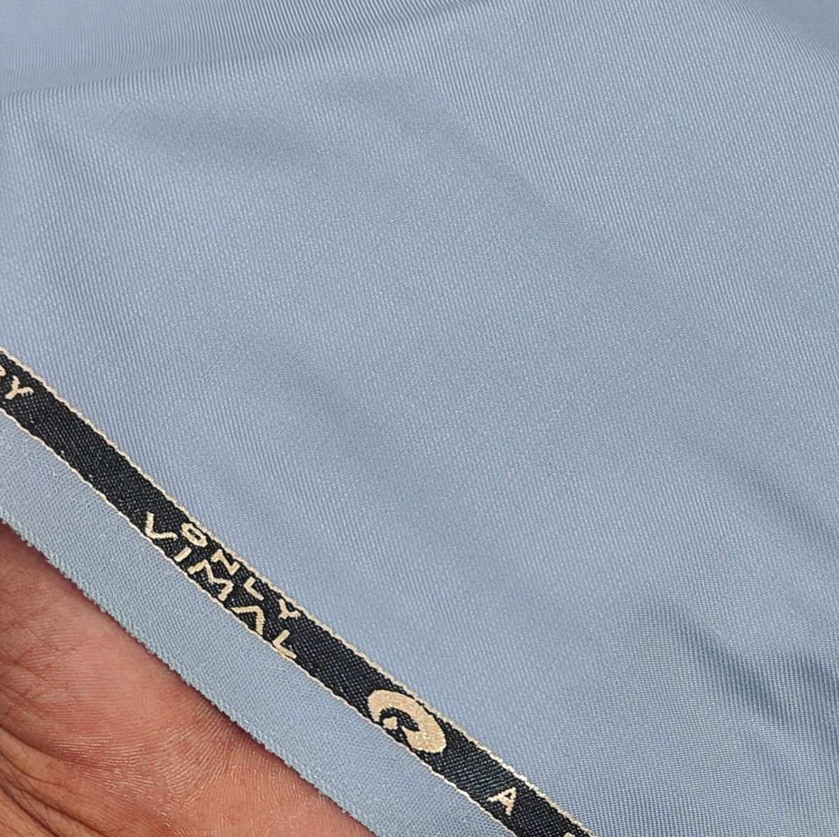 Trouser Fabric Vimal Luxury TR Stretchable Plain Colour Bluish Silver