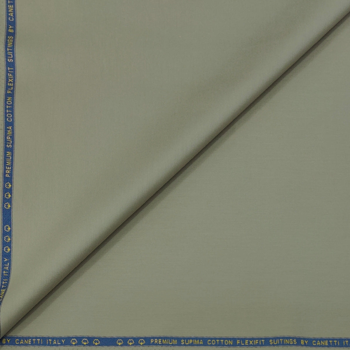 Canetti Italy Luxury Supima Cotton Plain Suiting Fabric Colour Soft Beige