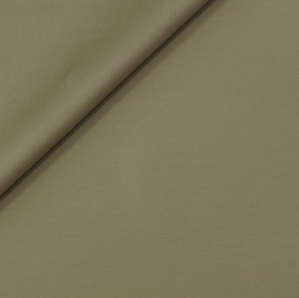 Canetti Italy Luxury Supima Cotton Plain Suiting Fabric Colour Chicory Brown