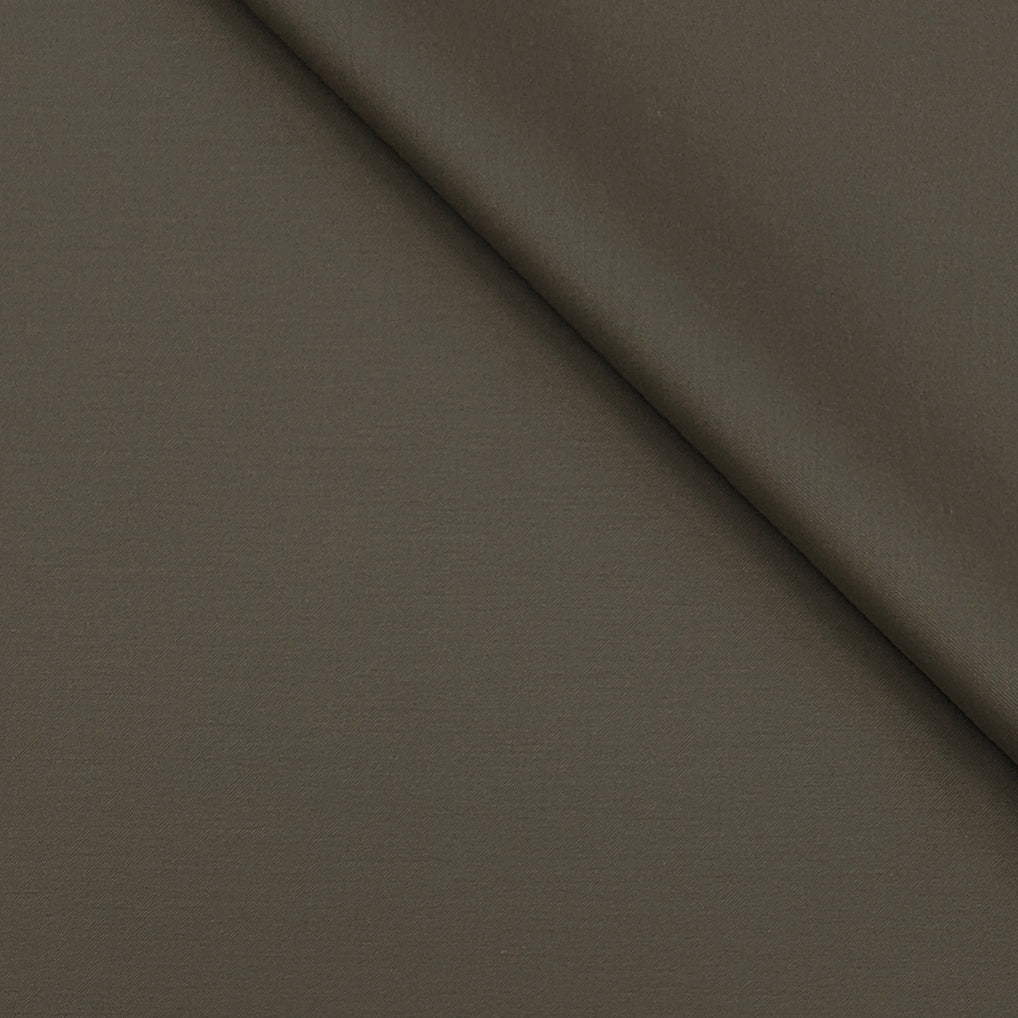 Canetti Italy Luxury Supima Cotton Plain Suiting Fabric Colour Tortilla Brown