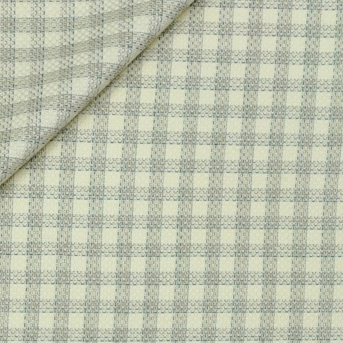 Warm Shirt Fabric Ocm Windowpane Check Colour Yellow Cream