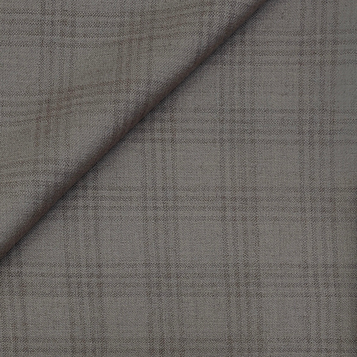 Tweed Blazer Fabric Raymond 100% Wool Broad Check Colour Dusty Brown