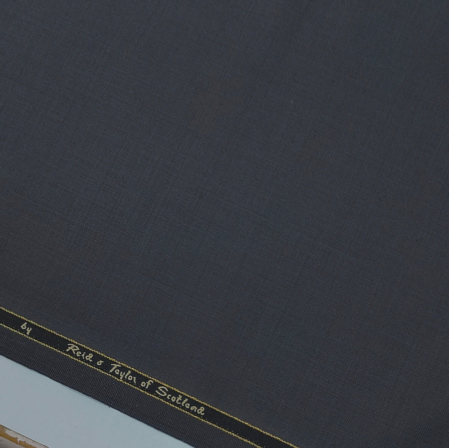 Trouser Fabric Reid & Taylor Super 130s Count 70%Wool Plain Color Grey