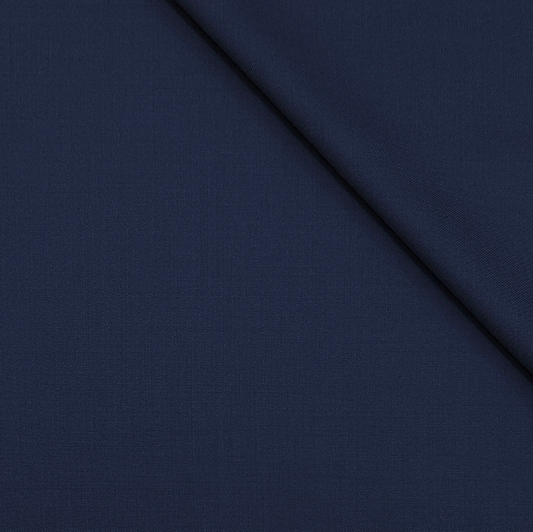 Trouser Fabric Reid & Taylor Super 130s Count 70%Wool Plain Color Dark Space Blue
