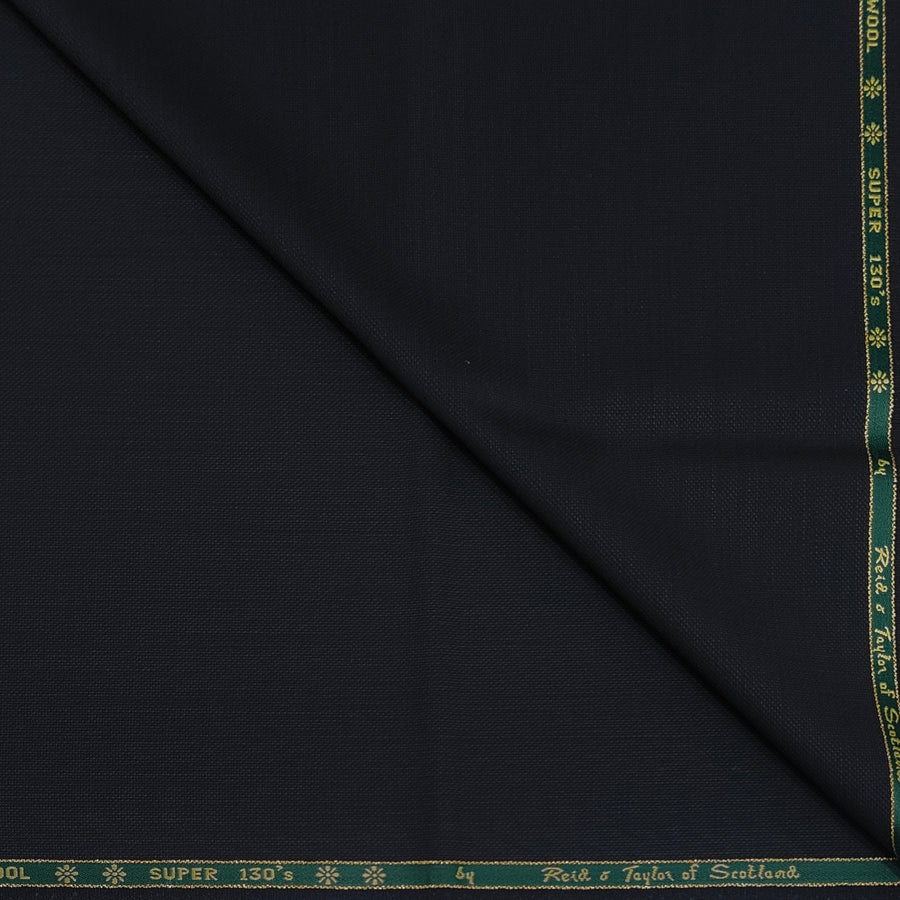 Trouser Fabric Reid & Taylor Super 130s Count 70%Wool Structure Color Black