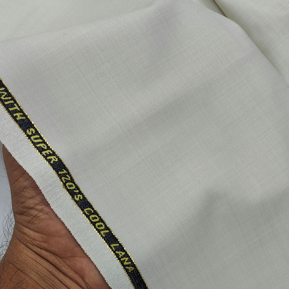 Trouser Fabric Reid & Taylor Super 120s Count 50%Wool Stretchable Plain Color Ash Brown