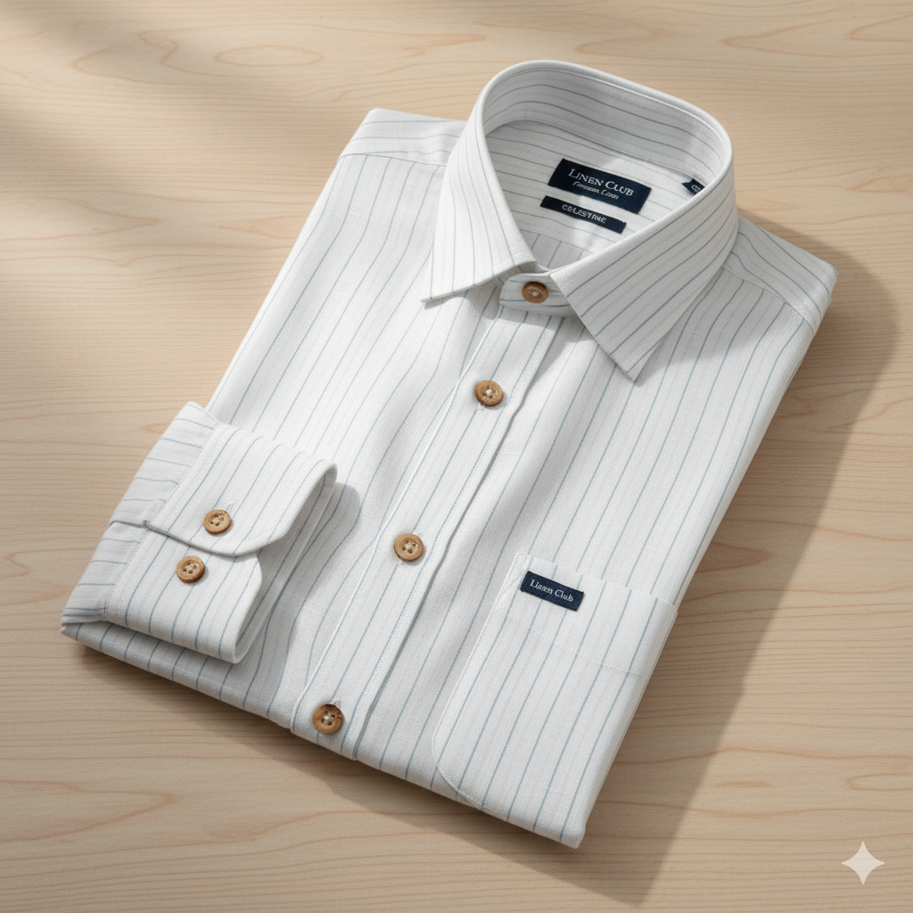 Shirt Fabric Linen Club Pure Linen Lining Colour Off White