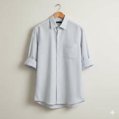 Shirt & Kurta Fabric Linen Club Pure Linen Lining Colour Light Blue N White