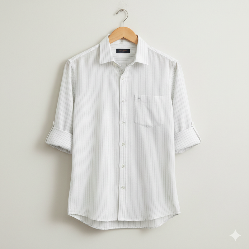 Shirt & Kurta Fabric Linen Club Pure Linen Lining Colour Brown N White