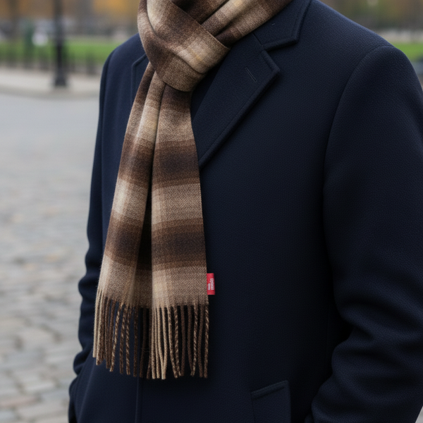 Raymond Pure Wool Muffler Colour Brown