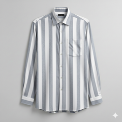 Shirt Fabric Mantire Poly Cotton Patta Lining Colour Grey N White