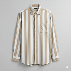 Shirt Fabric Mantire Poly Cotton Patta Lining Colour White N Brown