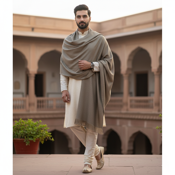 Raymond 100% wool Fine Count Shawl Lohi Satkar