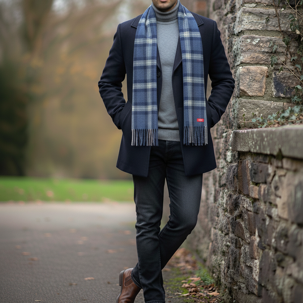 Raymond Pure Wool Muffler Colour Blue