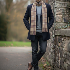 Raymond Pure Wool Muffler Colour Light Brown