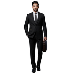 Suit Fabric Siyaram PV Plain Stretchable Color Black