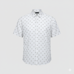 Shirt Fabric Raymond Giza Cotton Printed Colour Brown N White