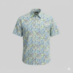 Shirt Fabric Raymond Giza Cotton Digital Print Colour Multicolour