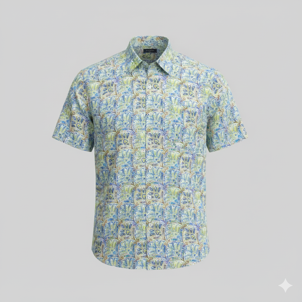 Shirt Fabric Raymond Giza Cotton Digital Print Colour Multicolour