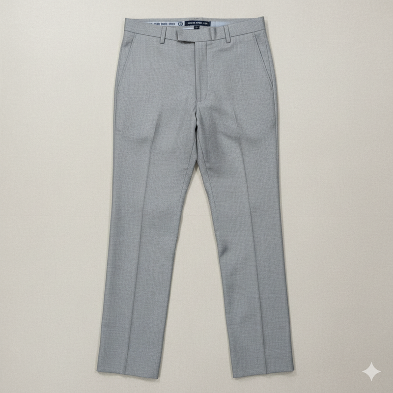 Trouser Fabric Gr Gwalior Poly Viscose Textured Colour Castle Silver