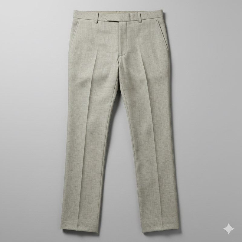 Trouser Fabric Gr Gwalior Poly Viscose Slub Colour Light Beige