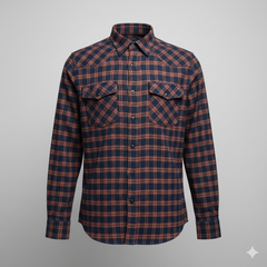 Warm Shirt Fabric Ocm Check Colour Reddish Maroon N Dark Blue