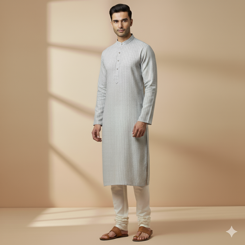 Shirt & Kurta Fabric Linen Club Pure Linen Broad Lining Colour Grey