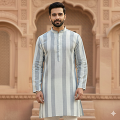 Shirt & Kurta Fabric Linen Club Pure Linen Broad Lining Colour Light Grey N White