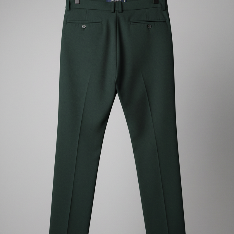 Trouser Fabric Siyaram 4Way Lycra Premium Plain Colour Seaweed Green