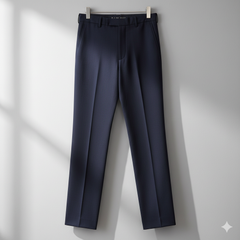 Trouser Fabric Graviera 4Way Lycra Premium Plain Color Dark Blue