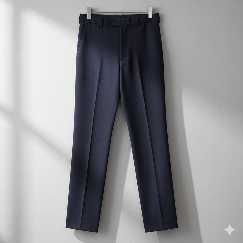 Trouser Fabric Graviera 4Way Lycra Premium Plain Color Dark Blue