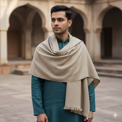 Modella 100% Wool Shawl Lohi Kashmiri Toosha Brunette Brown