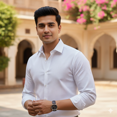 Shirt Fabric Raymond Pure Cotton Lining Colour Pink N White