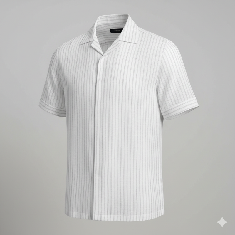 Shirt Fabric Raymond Pure Cotton Lining Colour Light Grey N Off White