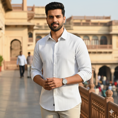 Shirt Fabric Raymond Pure Cotton Lining Colour Black N White