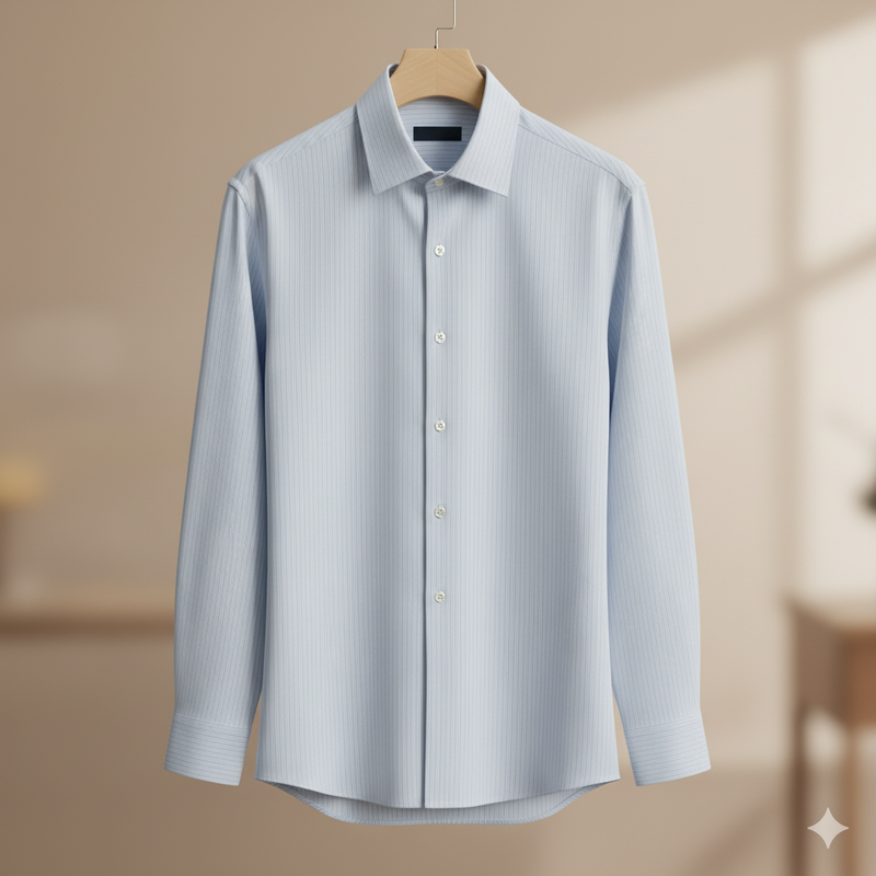 Shirt Fabric Raymond Pure Cotton Lining Colour Blue N White