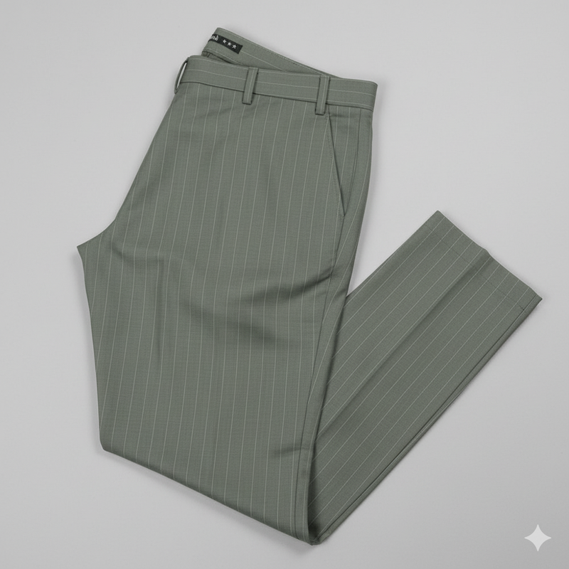 Trouser Fabric Raymond Poly Viscose Broad Lining Colour Swamp Green