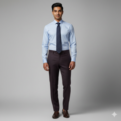 Trouser Fabric Canetti Italy Luxury TR Check Colour Wine