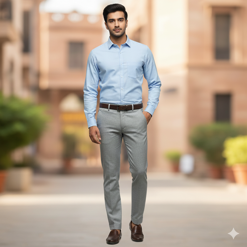 Trouser Fabric Graviera 4Way Lycra Premium Plain Color Grandma Grey